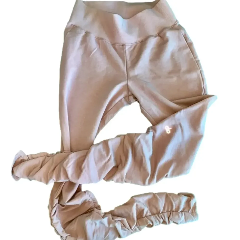 NWT ALO YOGA smoky pink quartz SOLAR LEGGING sweatpants athleisurewear bottoms - Picture 6 of 10